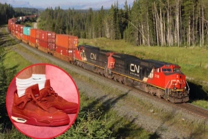300000 Dollars Worth Of Air Jordans Were Stolen From A Cargo Train And The Internet Has Jokes